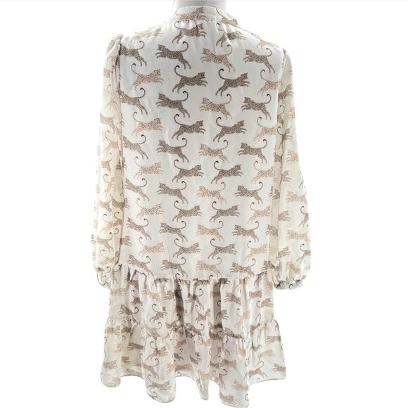 J. Marie leopard print babydoll tiered dress sz S - Picture 2 of 6